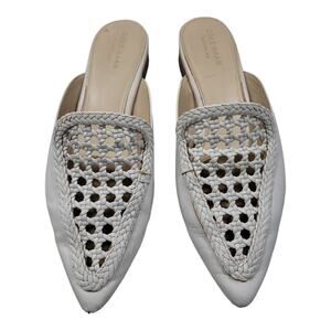 Cole Haan White Pointed Toe Mules